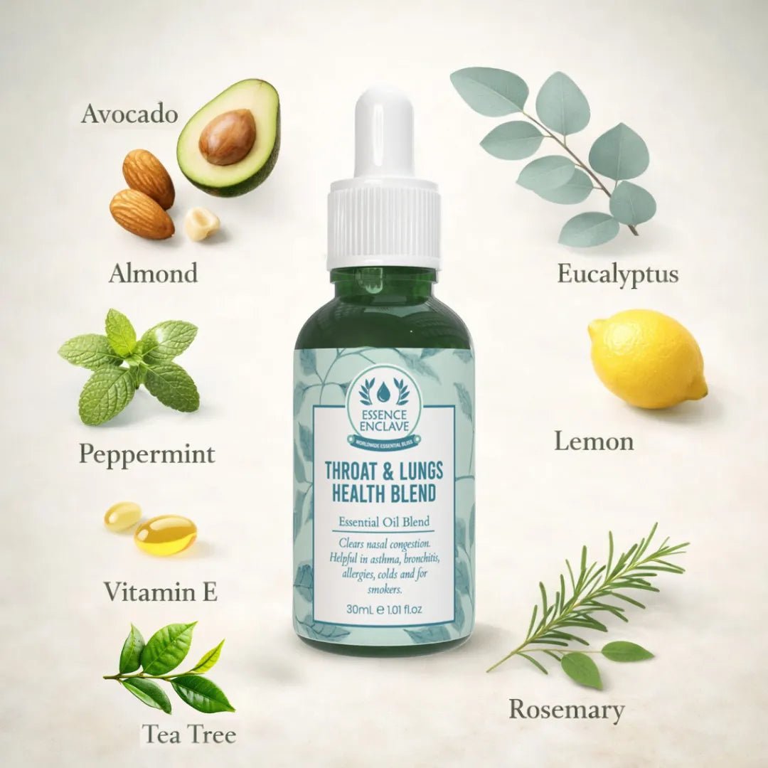Throat & Lungs Health Essential Oil Blend - Essence Enclave