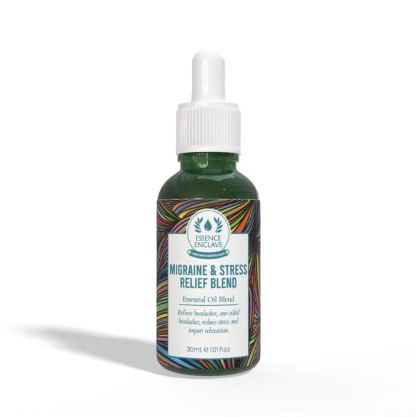 Migraine & Stress Relief Essential Oil Blend | Natural Treatment for Tension, anxiety, headache & one-sided headache |