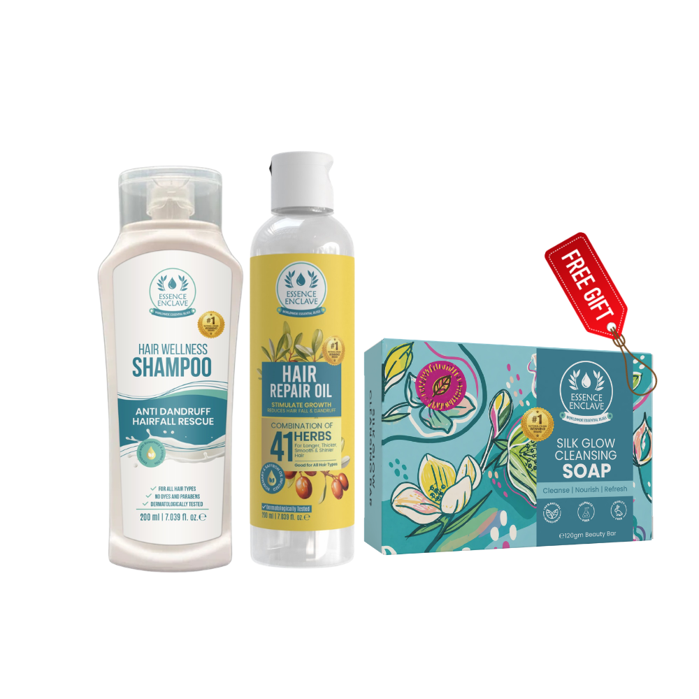 Hair Oil + Shampoo + 450 discount & free Soap🎁Complete Hair Repair Kit