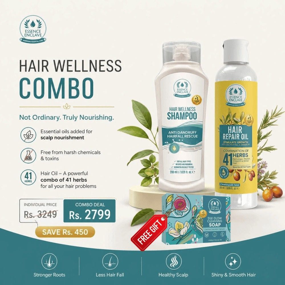 Hair Oil + Shampoo (950 discount & free Soap🎁) Complete Hair Repair Kit