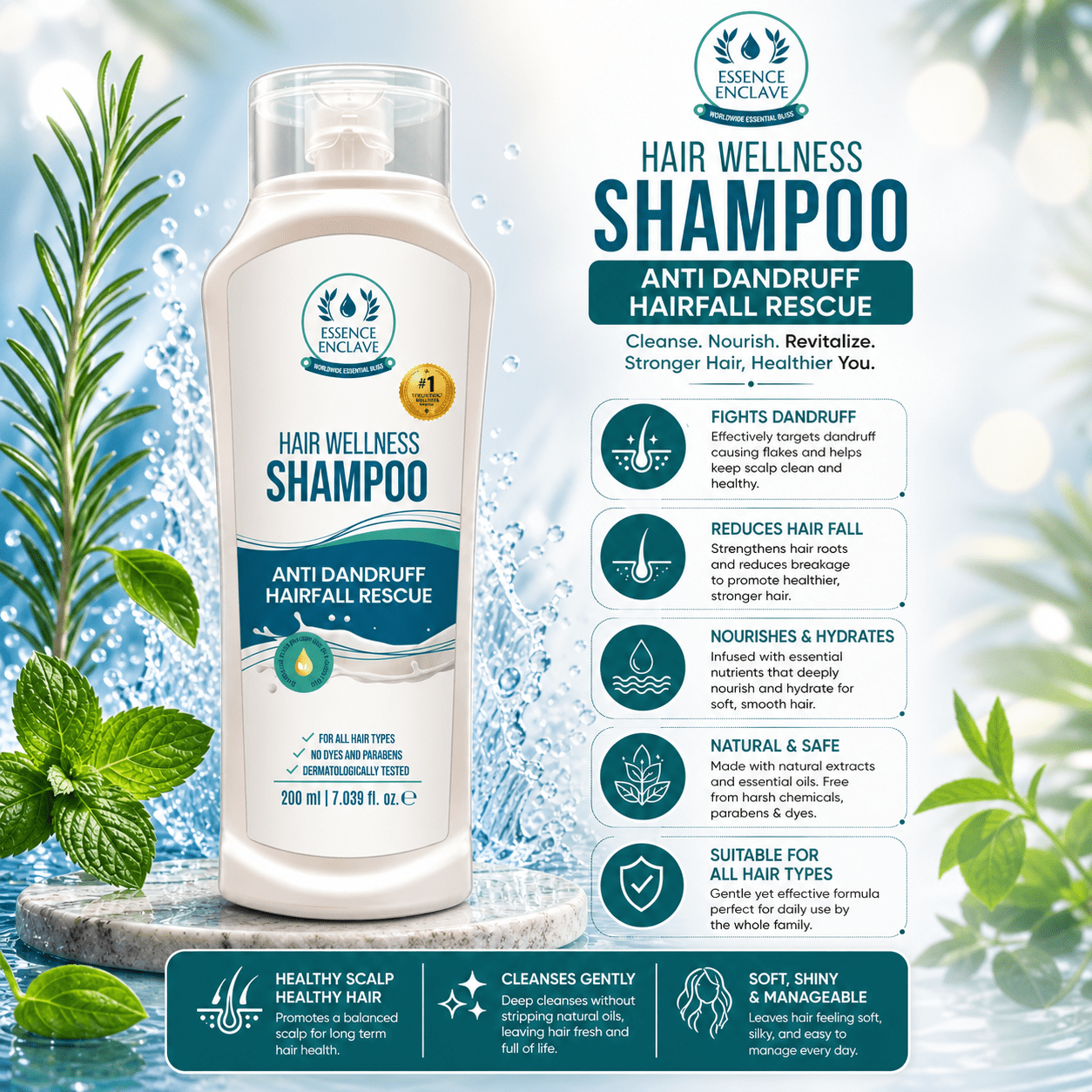 Hair wellness shampoo (your last option for hair growth) - Essence Enclave