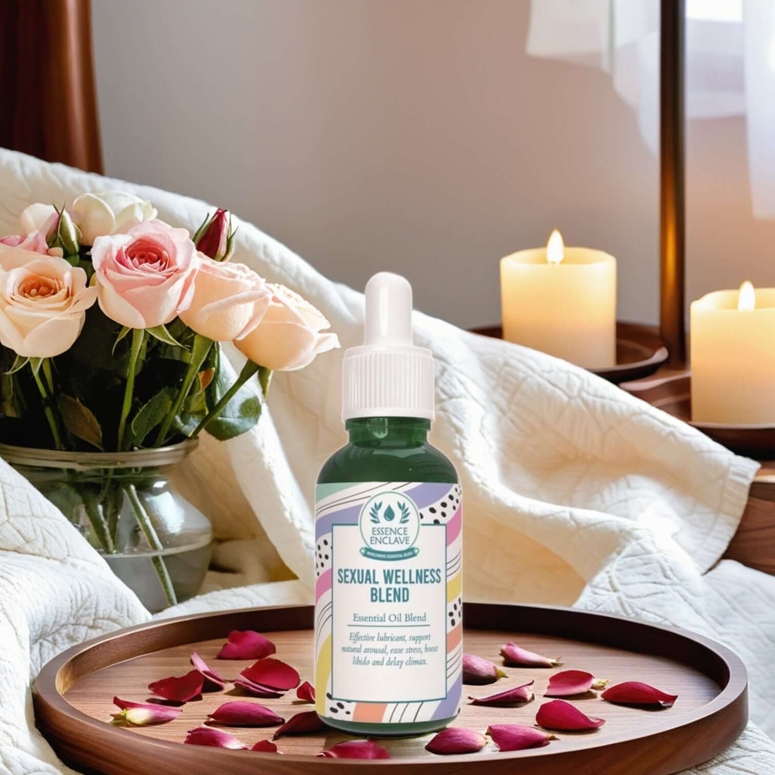 Intimacy Wellness Essential Oil Blend Natural Lubricant, Reduce Stress & Delayed Climax - Essence Enclave