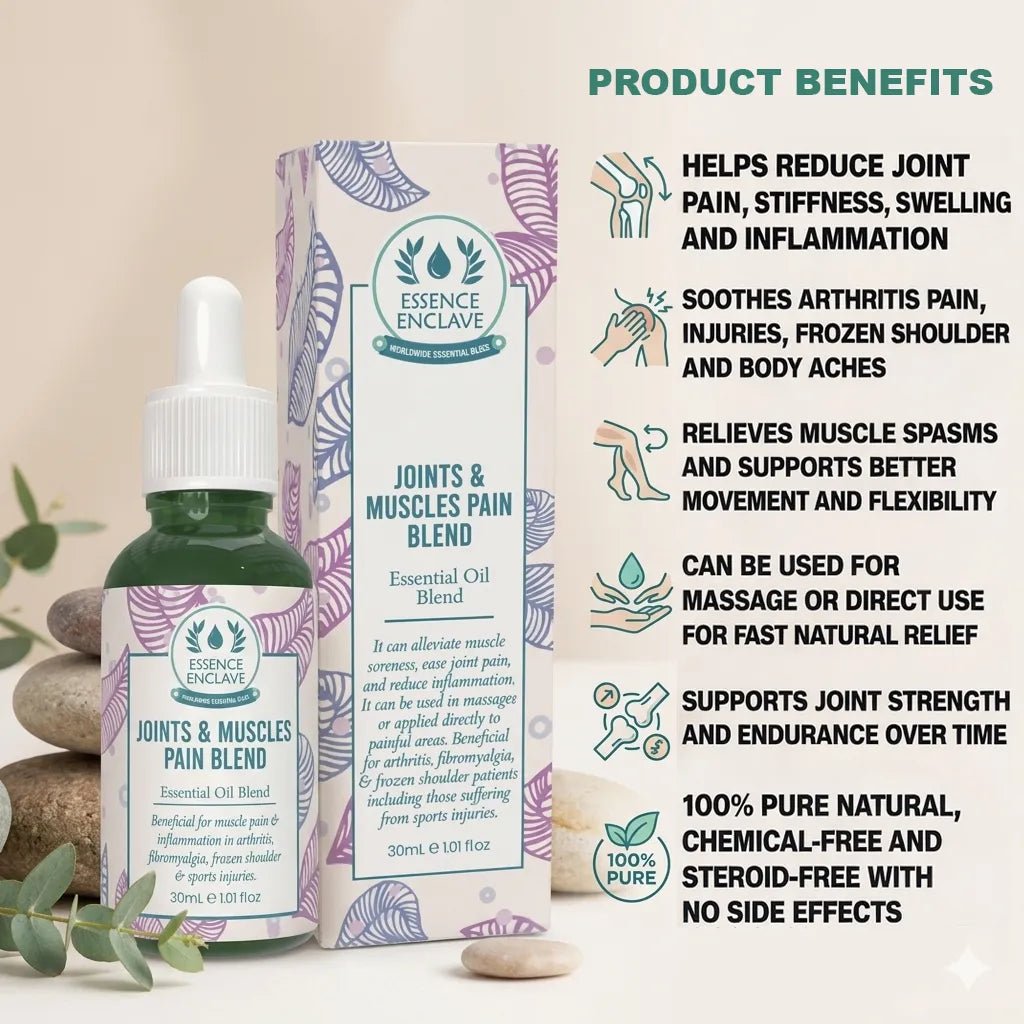 Joints & Muscles Pain Essential Oil Blend - Essence Enclave