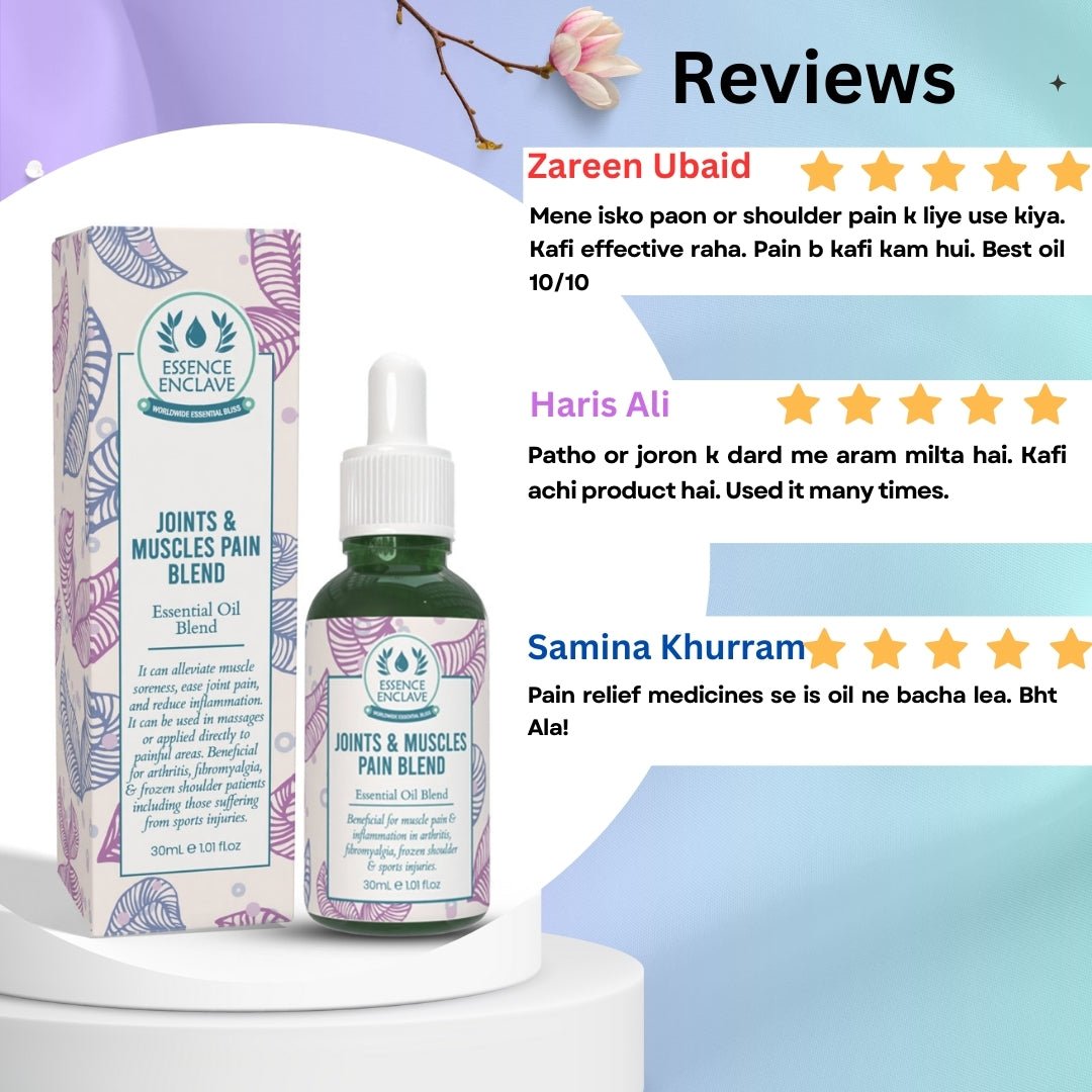 Joints & Muscles Pain Essential Oil Blend - Essence Enclave