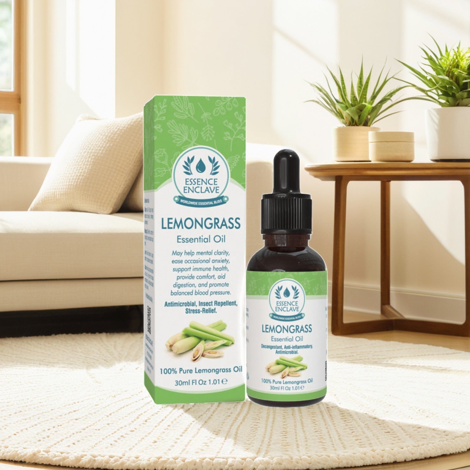 Lemongrass Essential Oil 100% Pure 30ml Essence - Enclave - Essence Enclave