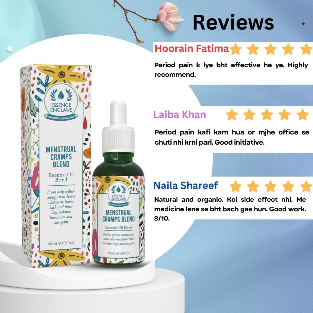 Menstrual Cramps Relief Essential Oil Blend - Essence Enclave