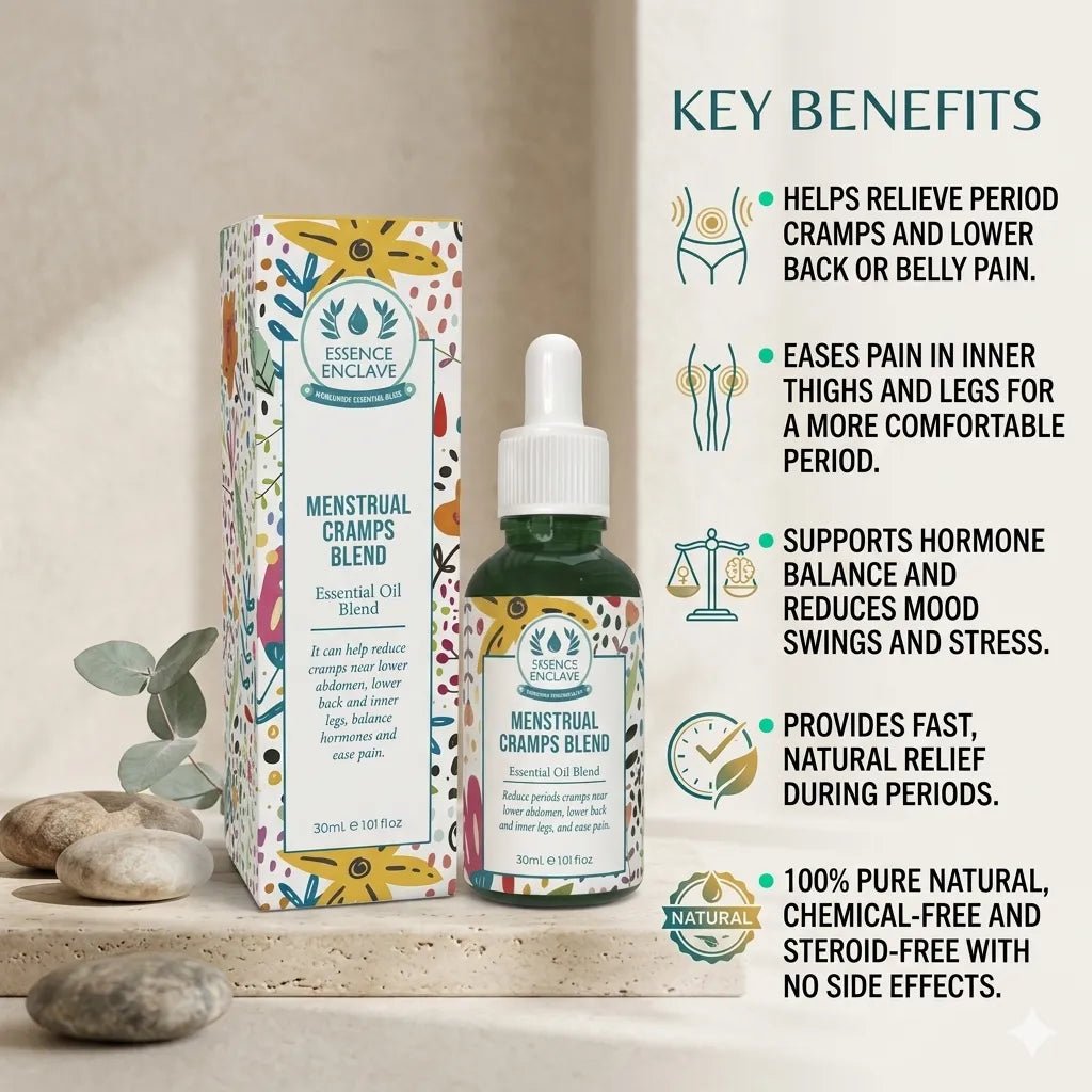 Menstrual Cramps Relief Essential Oil Blend - Essence Enclave
