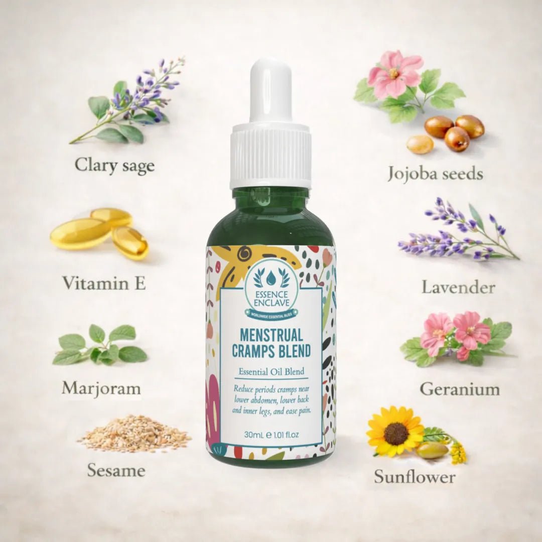 Menstrual Cramps Relief Essential Oil Blend - Essence Enclave
