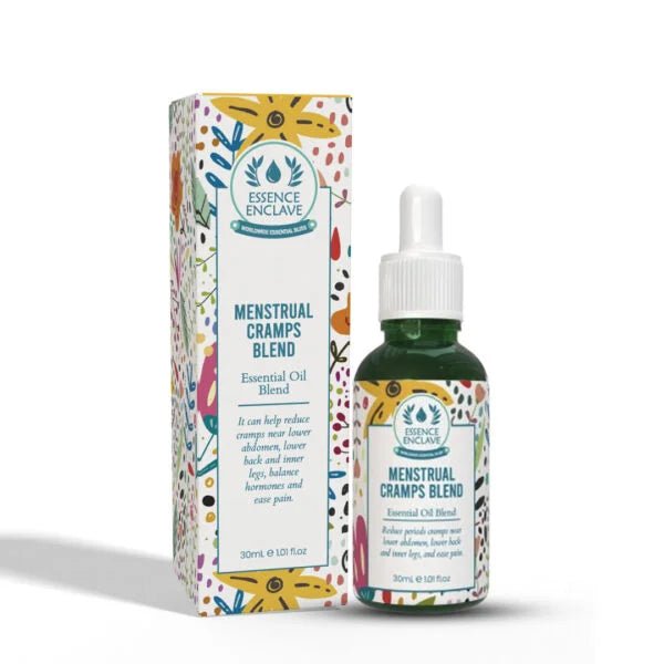 Menstrual Cramps Relief Essential Oil Blend Natural Treatment for Period Pain - Essence Enclave