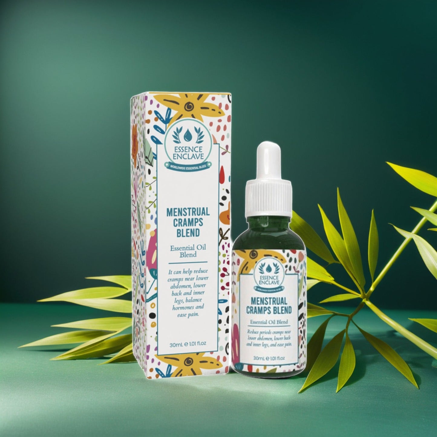 Menstrual Cramps Relief Essential Oil Blend Natural Treatment for Period Pain - Essence Enclave