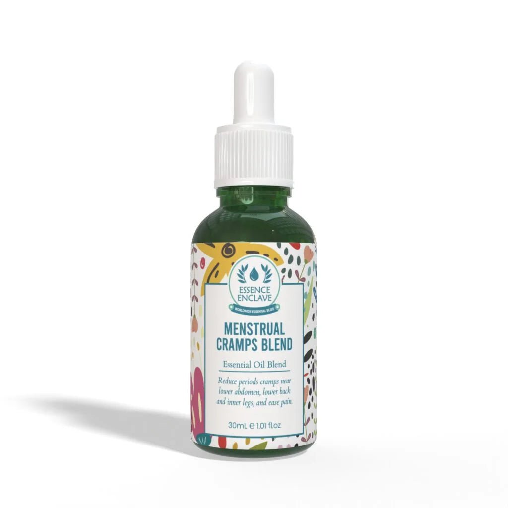 Menstrual Cramps Relief Essential Oil Blend Natural Treatment for Period Pain - Essence Enclave