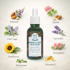 Migraine & Stress Relief Essential Oil Blend - Essence Enclave