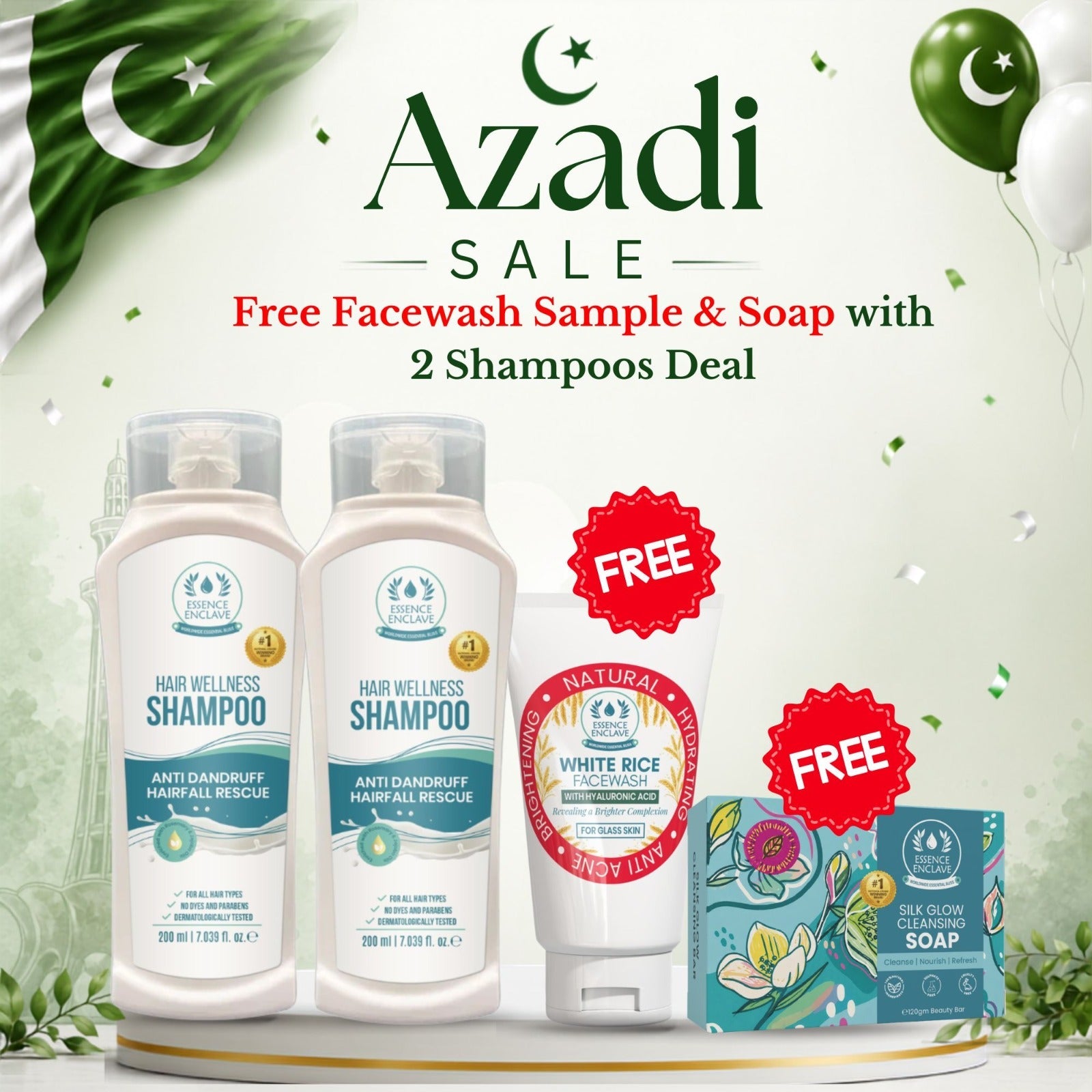 Our 2 trending herbal shampoos (Free facewash +Soap🧼+600 discount +Free Shipping🚚) - Essence Enclave