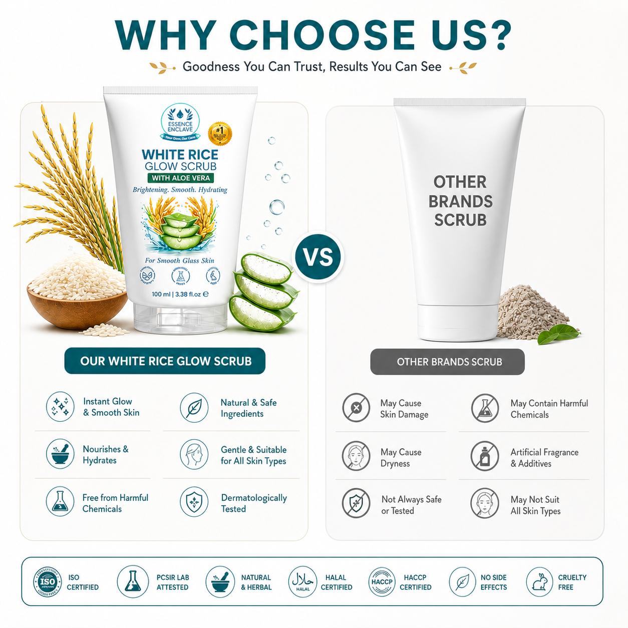 WHITE RICE GLOW SCRUB - Essence Enclave