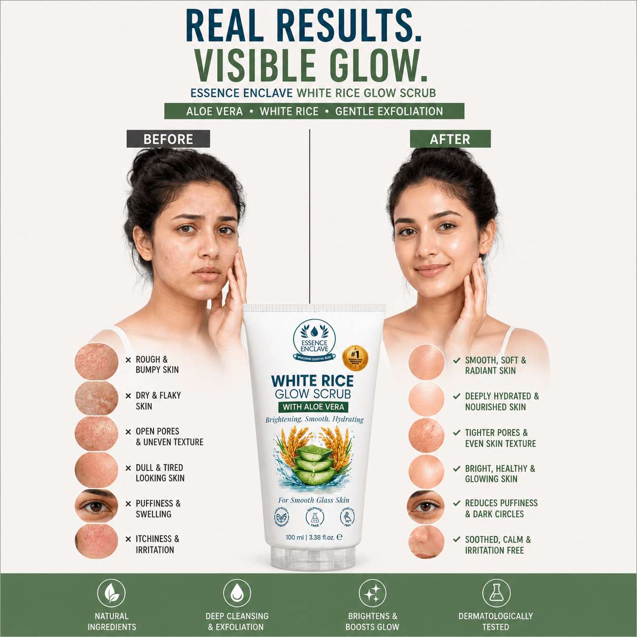 WHITE RICE GLOW SCRUB - Essence Enclave