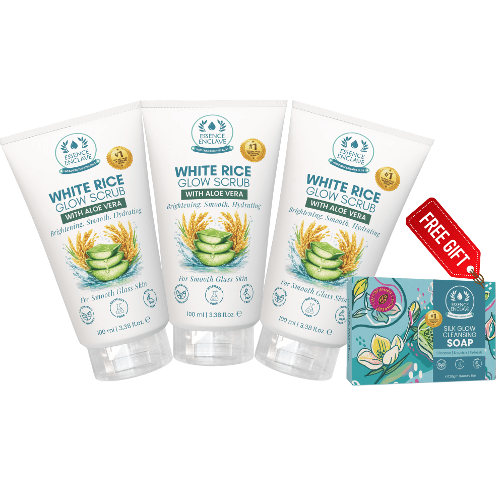 WHITE RICE GLOW SCRUB - Essence Enclave