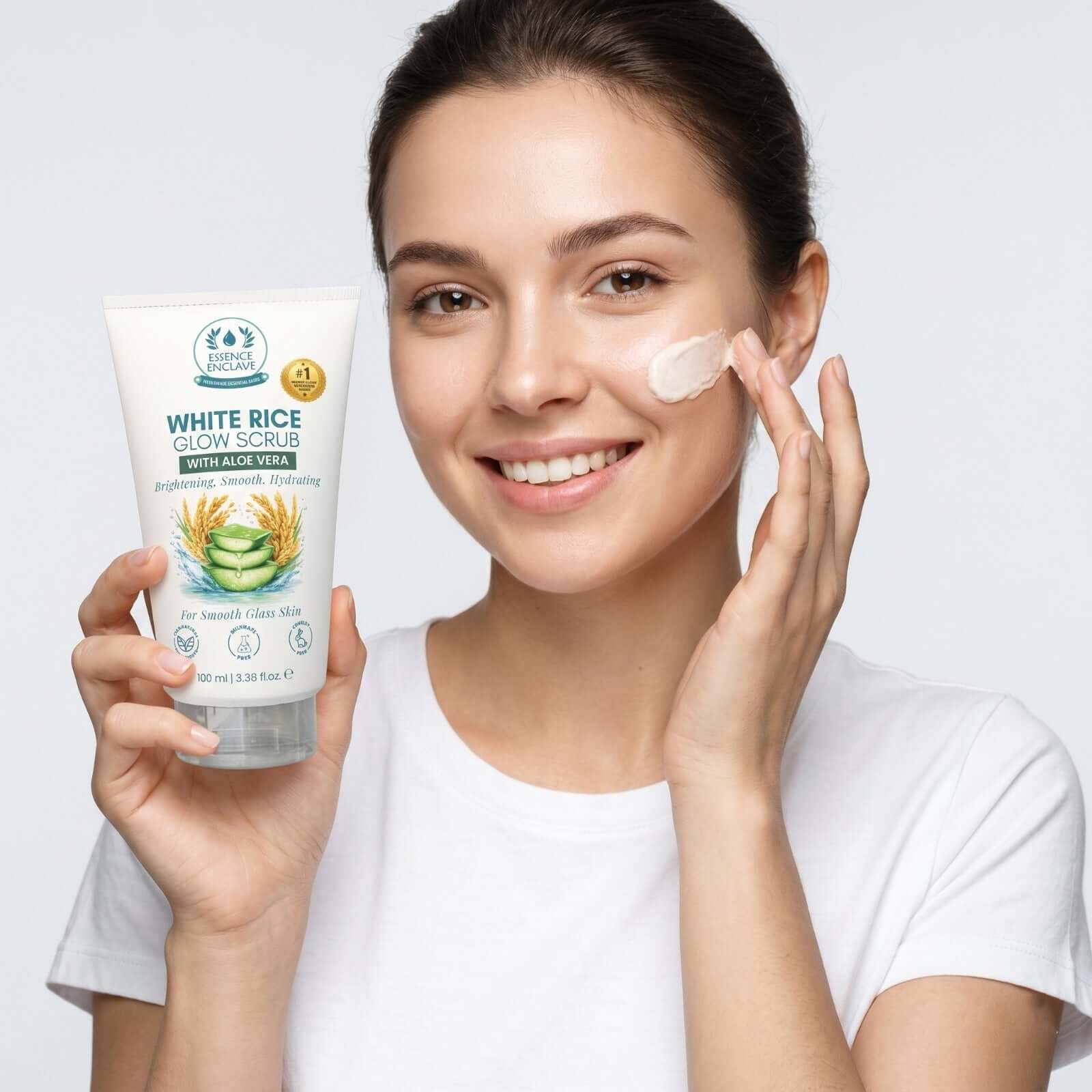 WHITE RICE GLOW SCRUB - Essence Enclave
